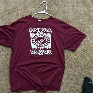 Maroon Basketball Graphic T-Shirt